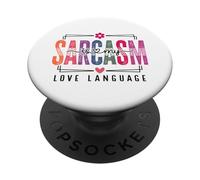 Sarcasm Is My Expression Funny Witty Design PopSockets Adhesive PopGrip