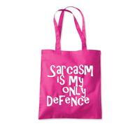 Sarcasm is My Only Defense Tote Shopping Bag 10 Litres Capacity 42 x 38cm