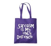 Sarcasm is My Only Defense Tote Shopping Bag 10 Litres Capacity 42 x 38cm