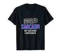 Sarcasm My Second Language Retro Neon Design T-Shirt