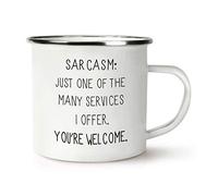 Sarcasm One of The Many Services Retro Enamel Mug Cup