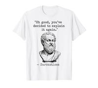 Sarcasm Philosophy Dry Humor Introvert Sarcastic Philosopher Value Graphic T-Shirt, Men, White, XL