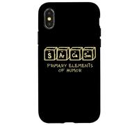 Sarcasm Primary Elements Of Humor Chemistry Science Funny Case for iPhone X/XS