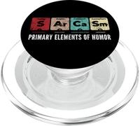 Sarcasm Primary Elements of Humor Periodic Table Science Fun PopSockets PopGrip for MagSafe