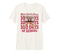 Sarcastic 100 Days School Little Miss Smarty Pants Smiles Premium T-Shirt