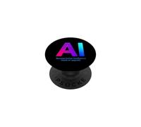 Sarcastic AI Saying Because Human Intelligence Needs Upgrade PopSockets Adhesive PopGrip