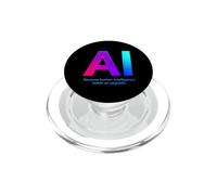 Sarcastic AI Saying Because Human Intelligence Needs Upgrade PopSockets PopGrip for MagSafe