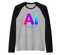 Sarcastic AI Saying Because Human Intelligence Needs Upgrade Raglan Baseball Tee