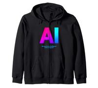 Sarcastic AI Saying Because Human Intelligence Needs Upgrade Zip Hoodie