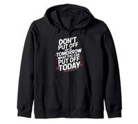 Sarcastic Anti-Motivation Grunge Procrastination Meme Zip Hoodie