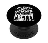 Sarcastic Anxiety Mental Health Quote I'm Actually Quite PopSockets Adhesive PopGrip