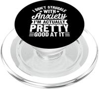 Sarcastic Anxiety Mental Health Quote I'm Actually Quite PopSockets PopGrip for MagSafe