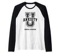 Sarcastic Anxiety University Mental Health College Education Raglan Baseball Tee