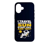 Sarcastic Astronaut Travel Around The Sun Space Joke Case for iPhone 16