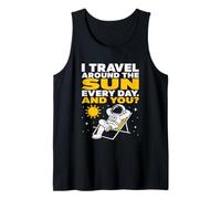 Sarcastic Astronaut Travel Around The Sun Space Joke Tank Top