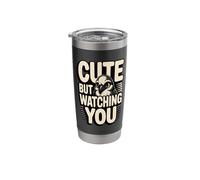 Sarcastic Bird Cute But Watching You Humor Stainless Steel Insulated Tumbler