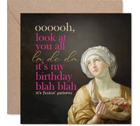 Sarcastic Birthday Card, Eye-roll Birthday Banter