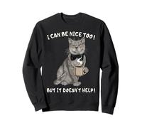 Sarcastic Cat Coffee Moody Morning Humor Sweatshirt