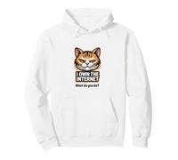 Sarcastic Cat I Own The Internet Funny Feline Pullover Hoodie