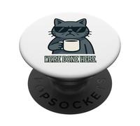 Sarcastic Cat We're Done Here Fed Up Loner Kitten PopSockets Adhesive PopGrip