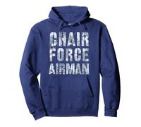 Sarcastic CHAIR FORCE AIRMAN Warrior Veteran My Officer Dad Pullover Hoodie