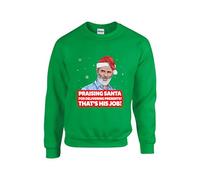 Sarcastic Christmas Jokes Keane Roy Jumper Xmas Santa Claus Spoof Festival Gift Sweater Trendy Streetwear Friend Unisex Kids Adult Sweatshirt(L, Irish Green)
