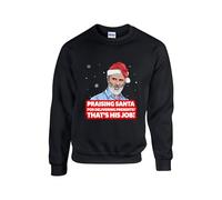 Sarcastic Christmas Jokes Keane Roy Jumper Xmas Santa Claus Spoof Festival Gift Sweater Trendy Streetwear Friend Unisex Kids Adult Sweatshirt(L, Black)