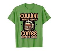 Sarcastic Coffee Awake Mornings Tee Funny Design T-Shirt, Men, Grass Green, Small