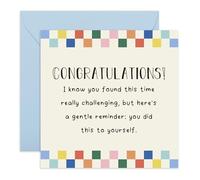 Sarcastic Congratulations Card - “You Did This to Yourself” Checkerboard Design for Graduation, New Job, Achievement, Promotion - Ideal for Him, Her, Women, Men, Wife, Husband - Comes with Stickers