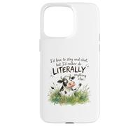 Sarcastic Cow Literally Anything Else Funny Saying Case for iPhone 15 Pro Max