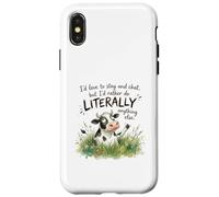Sarcastic Cow Literally Anything Else Funny Saying Case for iPhone X/XS