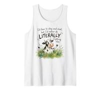 Sarcastic Cow Literally Anything Else Funny Saying Tank Top