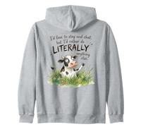Sarcastic Cow Literally Anything Else Funny Saying Zip Hoodie