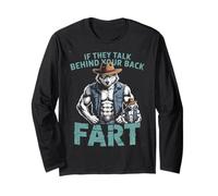 Sarcastic Cowboy Wolf Saying If They Talk Fart Women Men Long Sleeve T-Shirt
