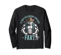 Sarcastic Cowboy Wolf Saying If They Talk Fart Women Men Long Sleeve T-Shirt