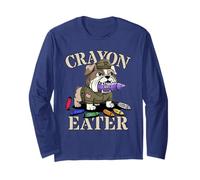 Sarcastic Crayon Eater Armed Forces Bulldog My Military Dad Long Sleeve T-Shirt