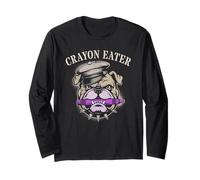 Sarcastic Crayon Eater Bulldog Corps Grunt Armed Forces Gag Long Sleeve T-Shirt