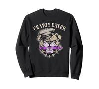 Sarcastic CRAYON EATER Bulldog Corps Grunt Armed Forces Gag Sweatshirt
