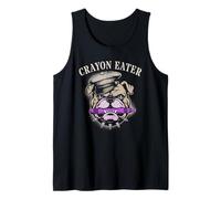 Sarcastic Crayon Eater Bulldog Corps Grunt Armed Forces Gag Tank Top
