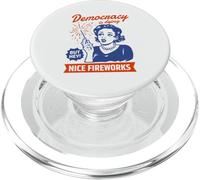 Sarcastic Democracy Fireworks 4th of July Pop Art PopSockets PopGrip for MagSafe