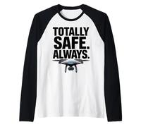 Sarcastic FPV Drone Racer Pilot Safe Drone Racing Raglan Baseball Tee