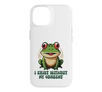 Sarcastic Frog I Exist Without My Consent Meme Case for iPhone 14