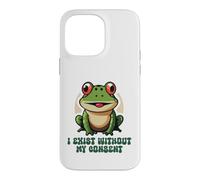 Sarcastic Frog I Exist Without My Consent Meme Case for iPhone 14 Pro Max
