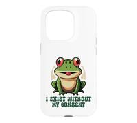 Sarcastic Frog I Exist Without My Consent Meme Case for iPhone 15 Pro