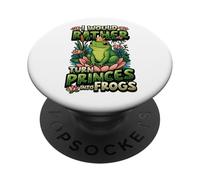 Sarcastic Frog Lover Funny Frog Crown Turn Princes Into Frog PopSockets Adhesive PopGrip