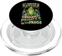 Sarcastic Frog Lover Funny Frog Crown Turn Princes Into Frog PopSockets PopGrip for MagSafe
