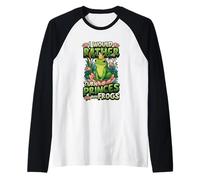 Sarcastic Frog Lover Funny Frog Crown Turn Princes Into Frog Raglan Baseball Tee