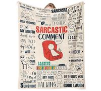 Sarcastic Funny Blanket Gifts for Women/Men, Unique Fun Stress Relief Gift Flannel Plush Blankets for Boss Friend Coworker (150x200cm)