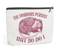 Sarcastic Funny Opossum Theme Opossum Gifts Animal Opossum Love Gift Mental Health Gifts Strength Resilience Quotes Makeup Bag, Cosmetic Bag Travel Toiletry Skincare Bag for Women Girls Grandma,