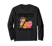 Sarcastic Girl Highlighting Cat Next Year Essential Long Sleeve T-Shirt